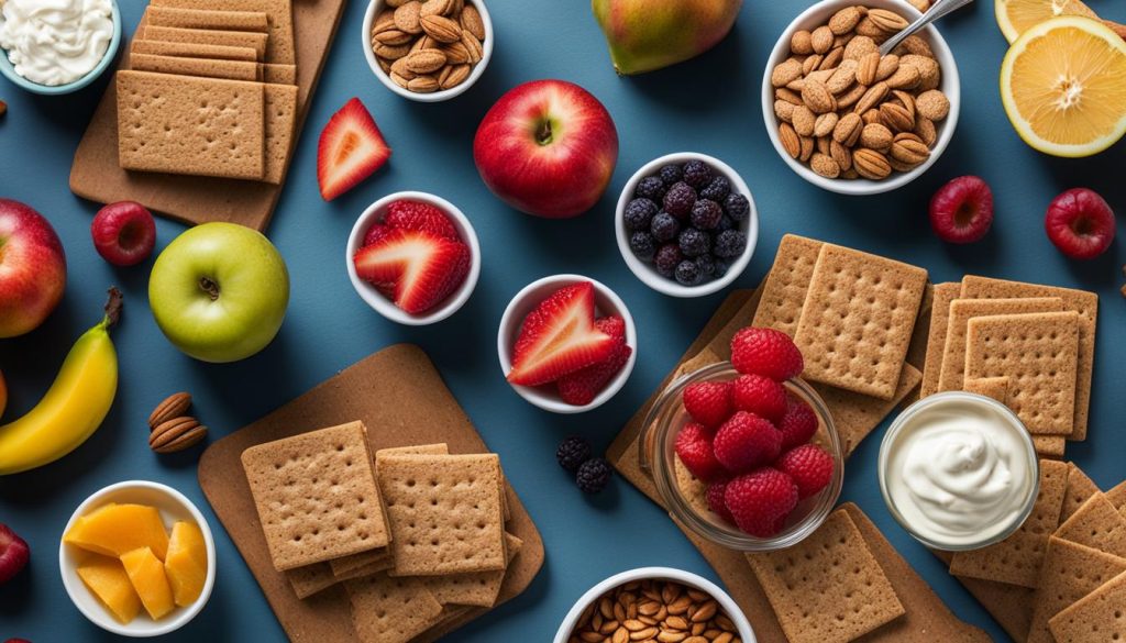 Healthy snacks with graham crackers